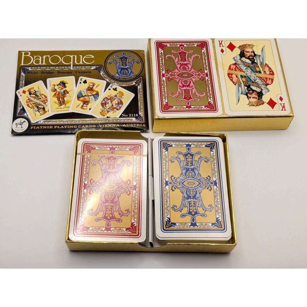 PIATNIK Baroque Playing Cards Double Deck Vienna Austria No 2118